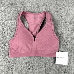 Beyond Yoga Women's Small Orchid Blossom Heather Spacedye Lift Your Spirits Bra